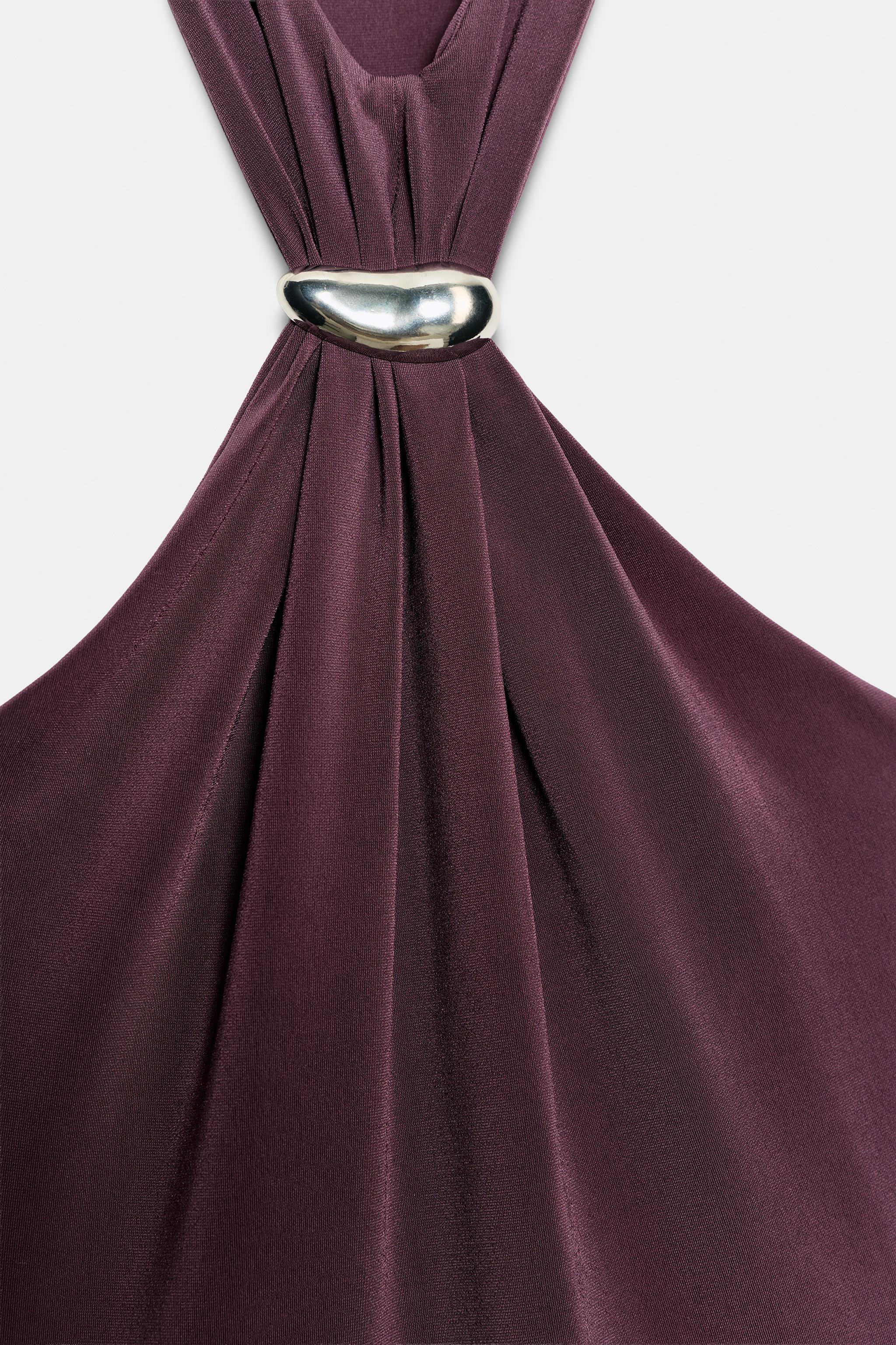 RUCHED METALLIC DETAIL BODYSUIT